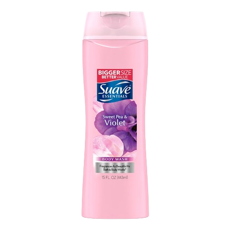 SUAVE SWEET PEA & VIOLET BODY WASH 443ML