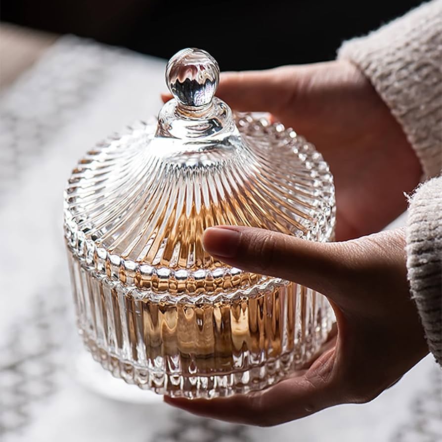 Glass sugar bowl